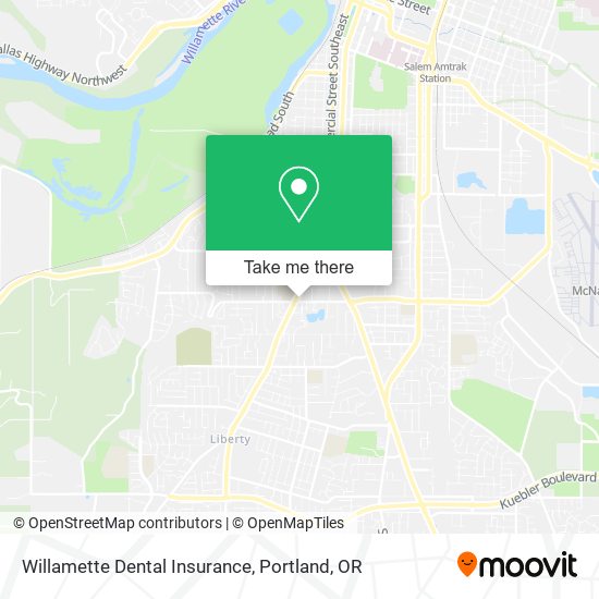 Willamette Dental Insurance map