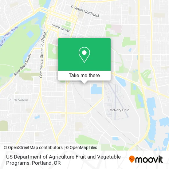 US Department of Agriculture Fruit and Vegetable Programs map