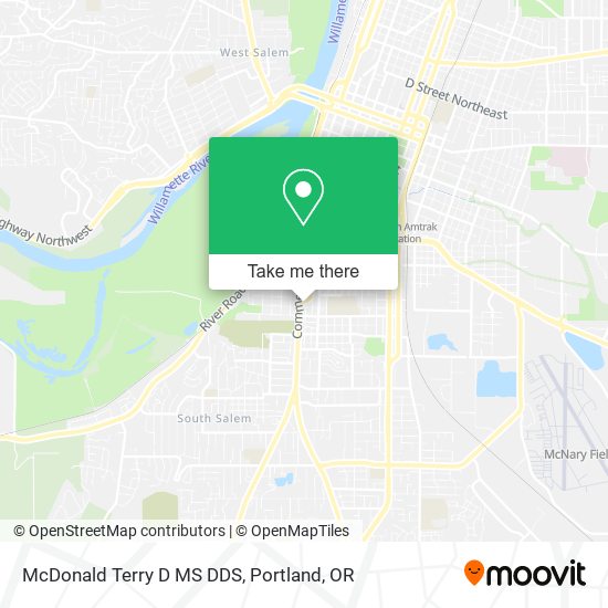 McDonald Terry D MS DDS map