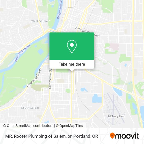 MR. Rooter Plumbing of Salem, or map