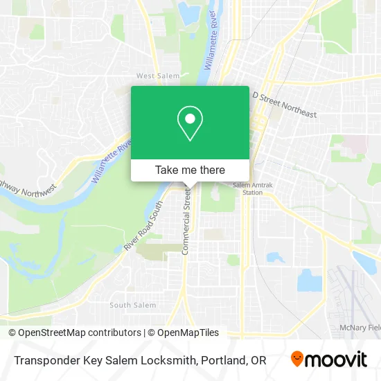 Mapa de Transponder Key Salem Locksmith