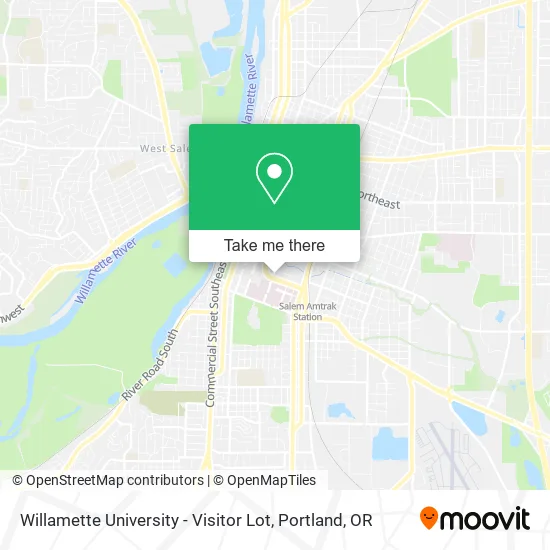 Willamette University - Visitor Lot map