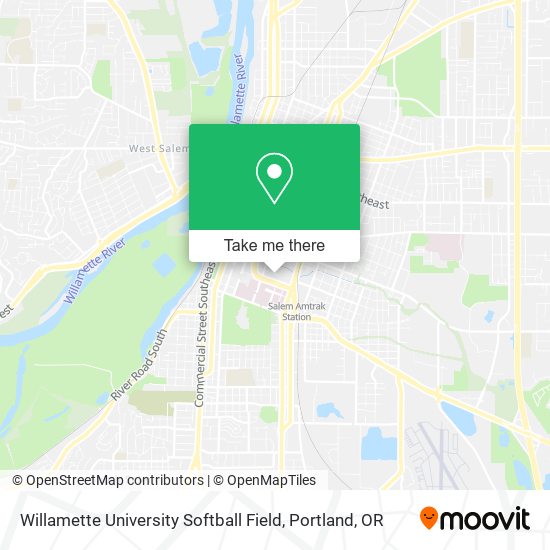 Willamette University Softball Field map