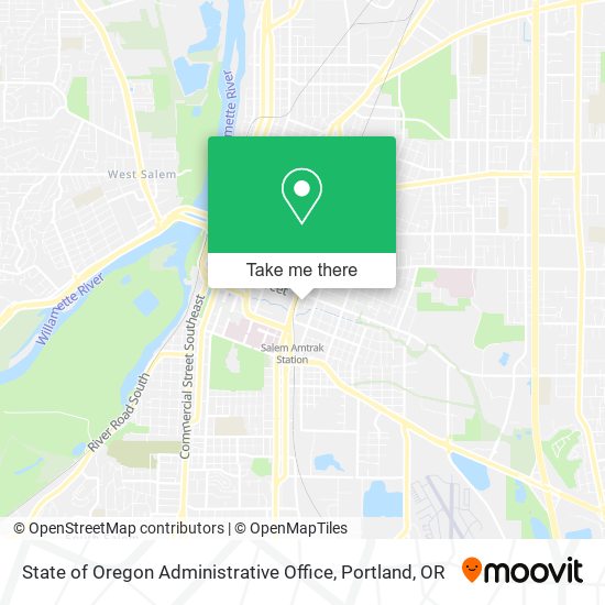 State of Oregon Administrative Office map