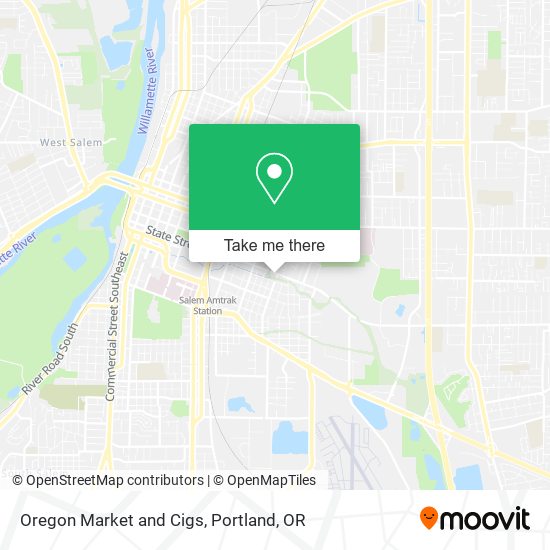 Oregon Market and Cigs map