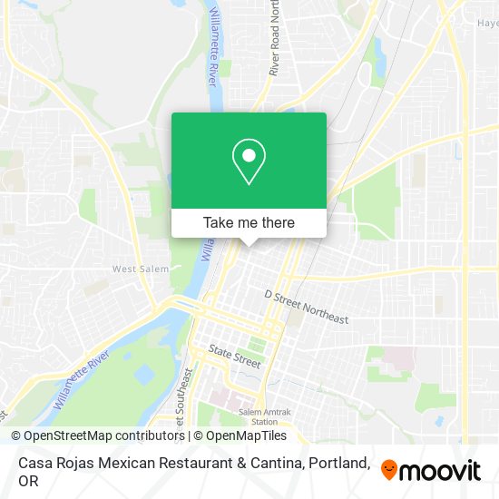 Mapa de Casa Rojas Mexican Restaurant & Cantina