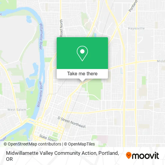 Mapa de Midwillamette Valley Community Action