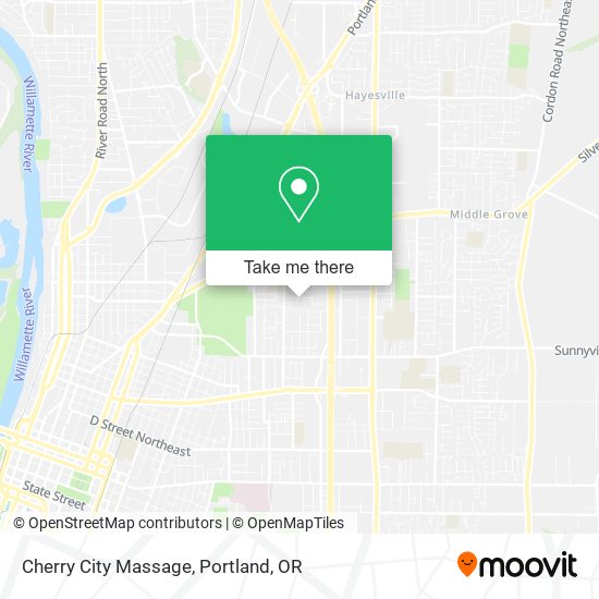 Cherry City Massage map