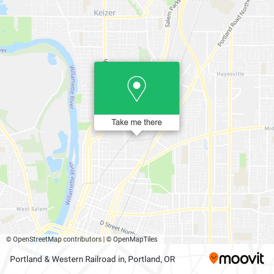 Mapa de Portland & Western Railroad in