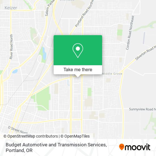 Budget Automotive and Transmission Services map