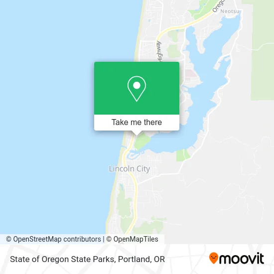 State of Oregon State Parks map