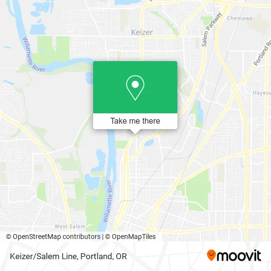 Mapa de Keizer/Salem Line