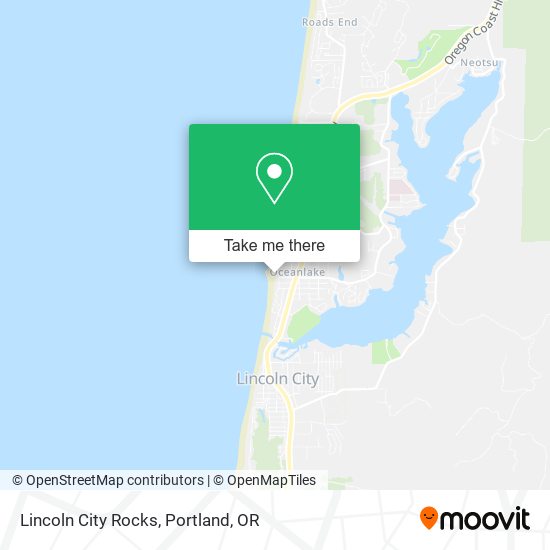 Mapa de Lincoln City Rocks