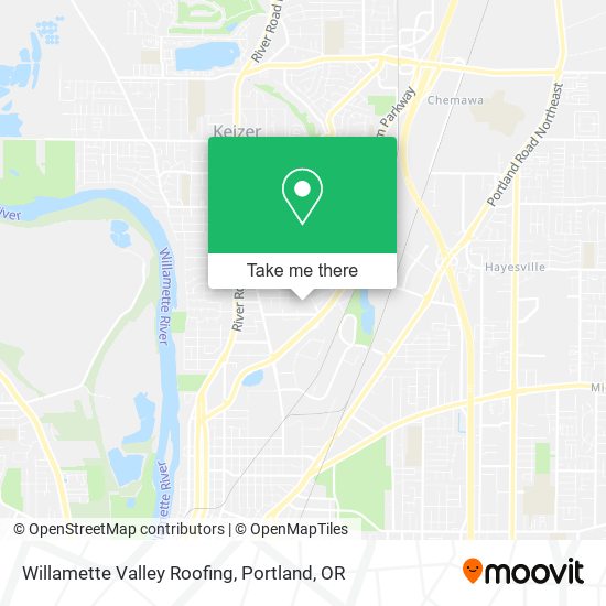 Willamette Valley Roofing map