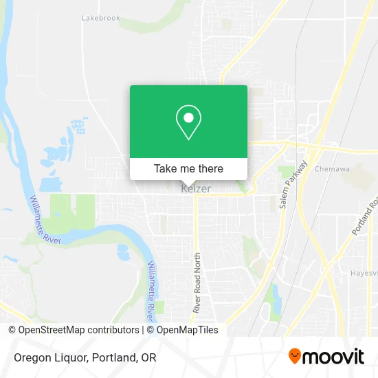 Oregon Liquor map