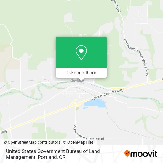 United States Government Bureau of Land Management map