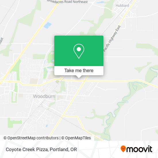 Coyote Creek Pizza map