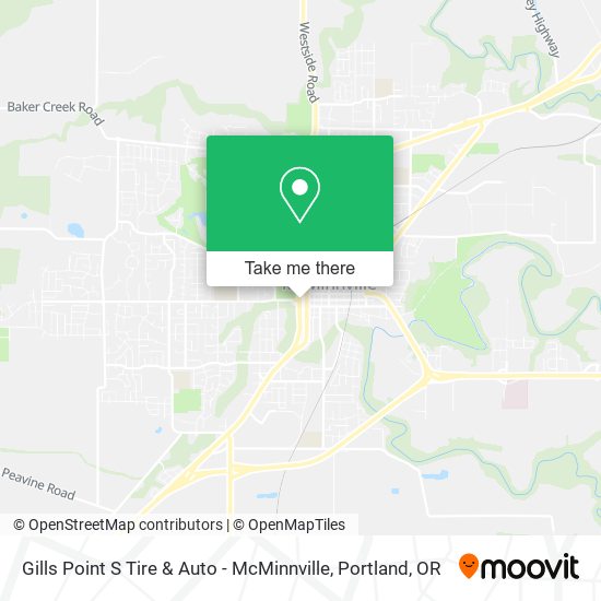 Gills Point S Tire & Auto - McMinnville map