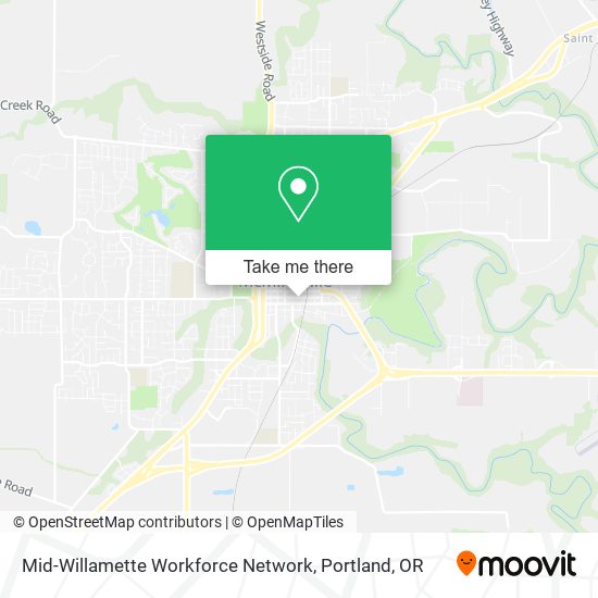 Mapa de Mid-Willamette Workforce Network