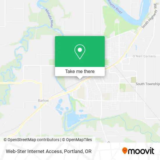 Web-Ster Internet Access map