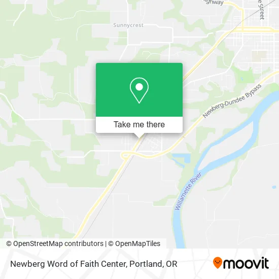 Mapa de Newberg Word of Faith Center