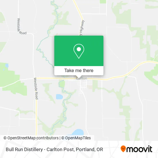 Bull Run Distillery - Carlton Post map