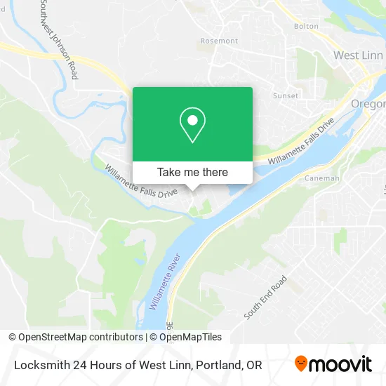 Mapa de Locksmith 24 Hours of West Linn
