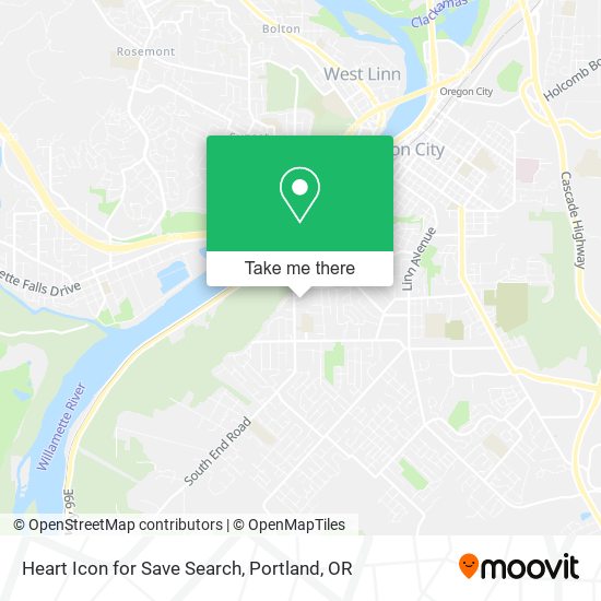 Heart Icon for Save Search map