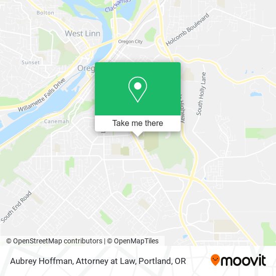 Aubrey Hoffman, Attorney at Law map