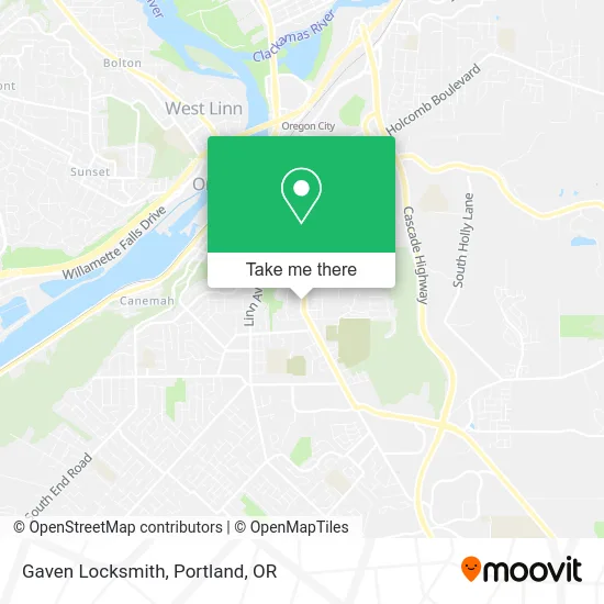 Gaven Locksmith map