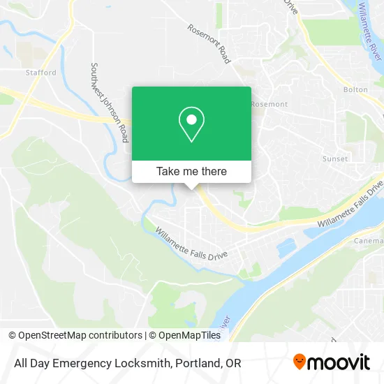 Mapa de All Day Emergency Locksmith
