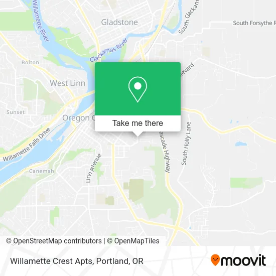 Willamette Crest Apts map