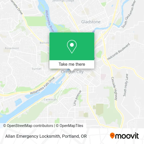 Allan Emergency Locksmith map