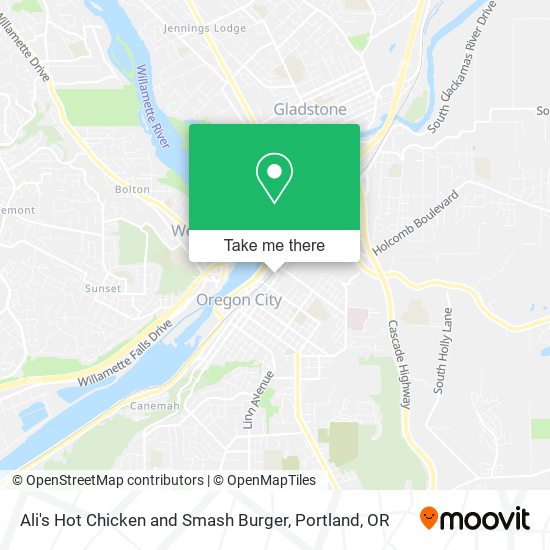 Ali's Hot Chicken and Smash Burger map