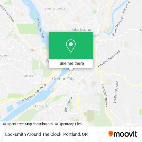 Locksmith Around The Clock map