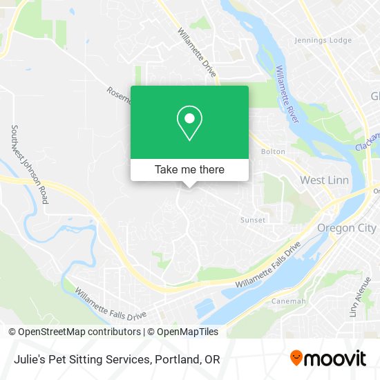 Julie's Pet Sitting Services map