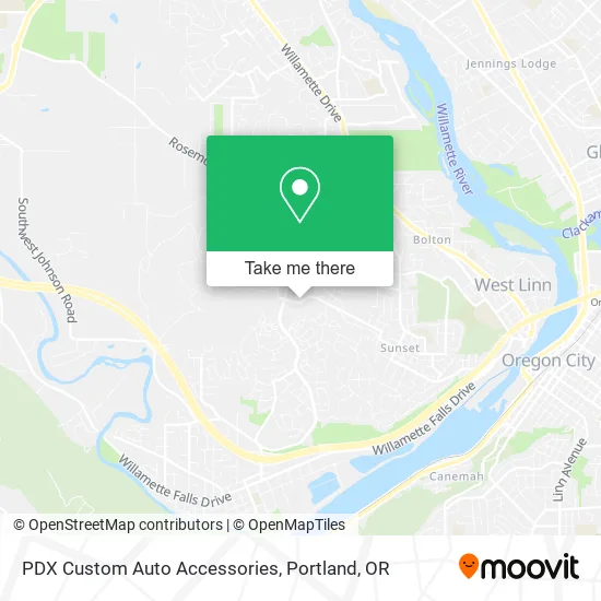 Mapa de PDX Custom Auto Accessories