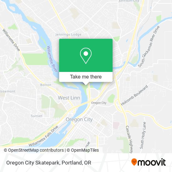 Oregon City Skatepark map