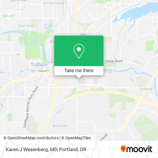 Karen J Wesenberg, MD map