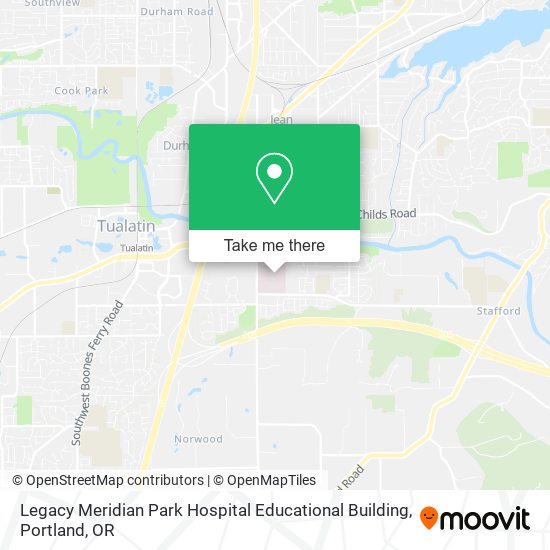 Legacy Meridian Park Hospital Educational Building map