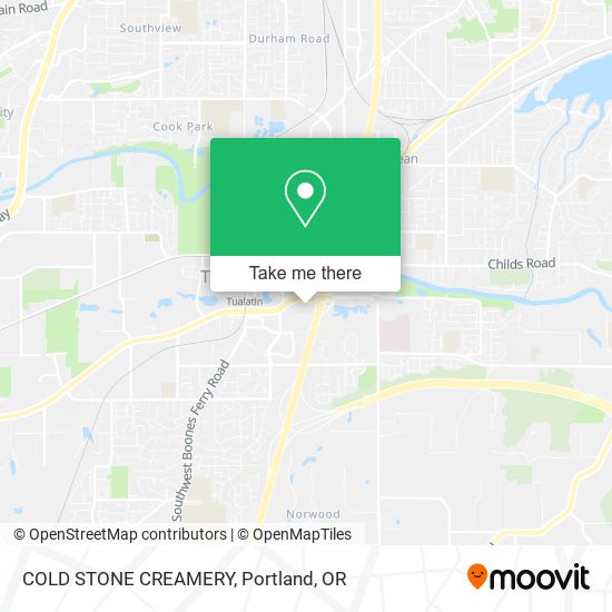 COLD STONE CREAMERY map