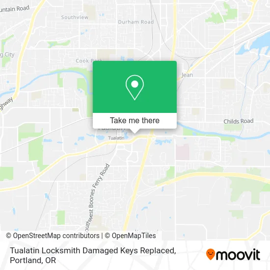 Tualatin Locksmith Damaged Keys Replaced map