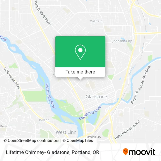 Lifetime Chimney- Gladstone map