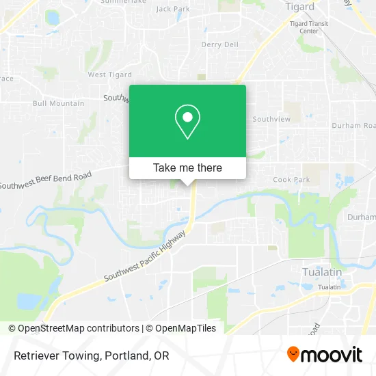 Retriever Towing map