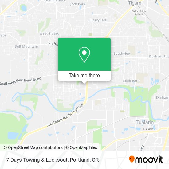 7 Days Towing & Locksout map