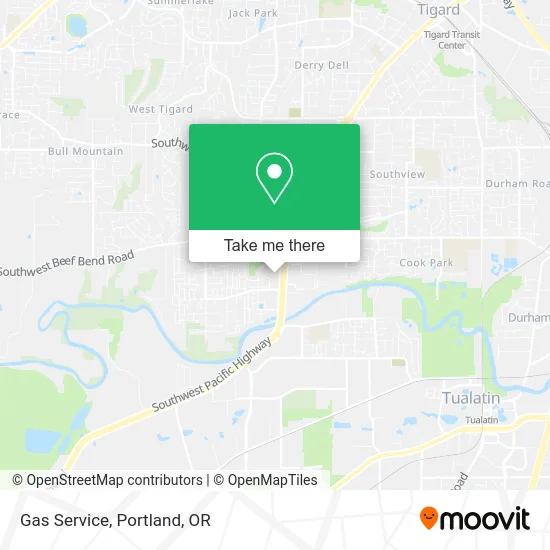 Gas Service map
