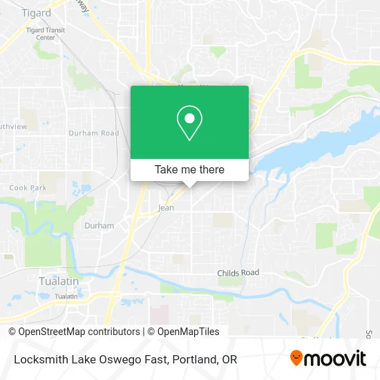 Locksmith Lake Oswego Fast map