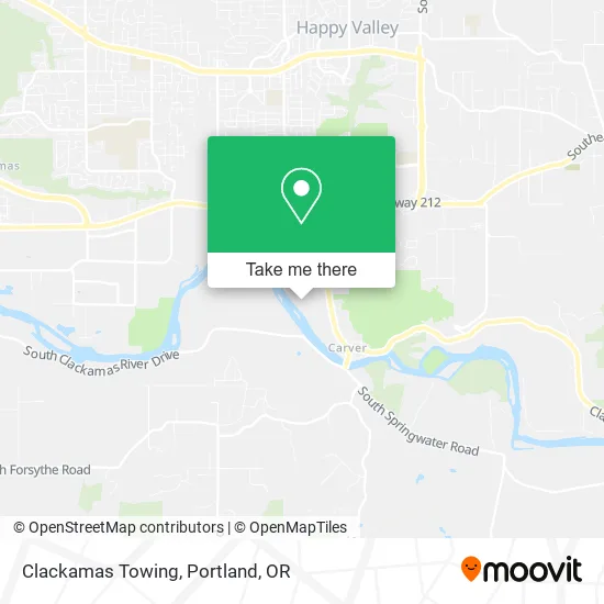 Mapa de Clackamas Towing