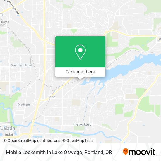 Mobile Locksmith In Lake Oswego map