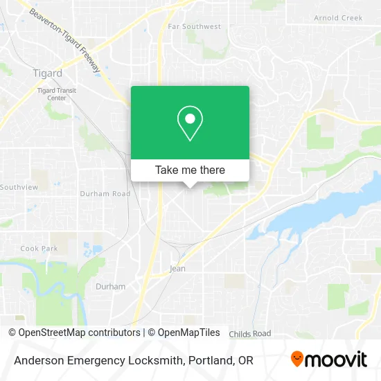Anderson Emergency Locksmith map